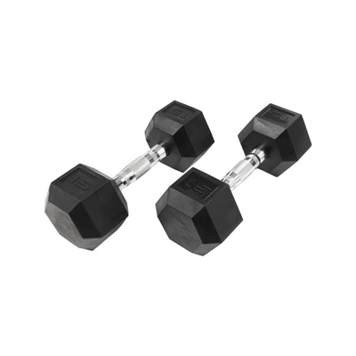 Gantere hexale acoperite cu cauciuc